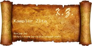 Kampler Zita névjegykártya